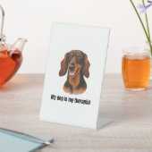 Dachshond Reclamebord Met Voetstuk (Insitu)