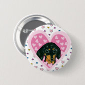 Dachshond Ronde Button 5,7 Cm (Voorkant /achterkant)