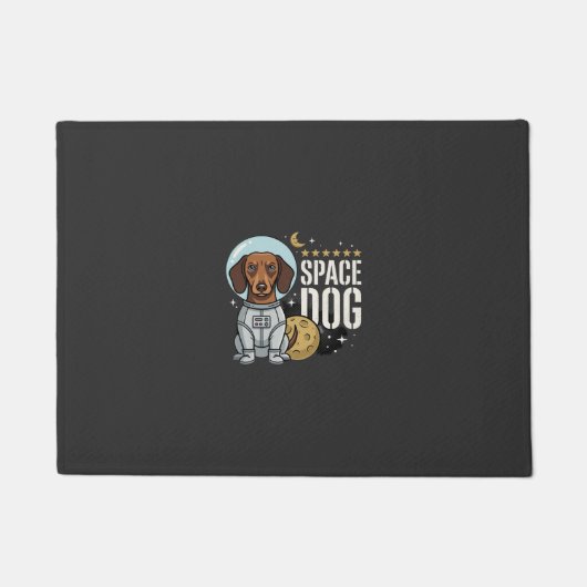 Dachshond Ruimte Hond Astronaut Vector Deurmat (Voorkant)