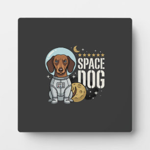 Dachshond Ruimte Hond Astronaut Vector Fotoplaat