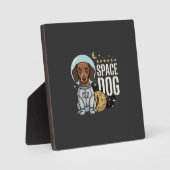 Dachshond Ruimte Hond Astronaut Vector Fotoplaat (Voorkant)