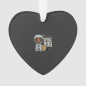 Dachshond Ruimte Hond Astronaut Vector Ornament (voorkant)