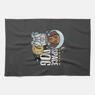 Dachshond Ruimte Hond Astronaut Vector Theedoek