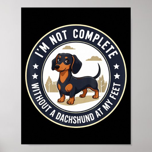 Dachshond Saus-hond Poster (Voorkant)