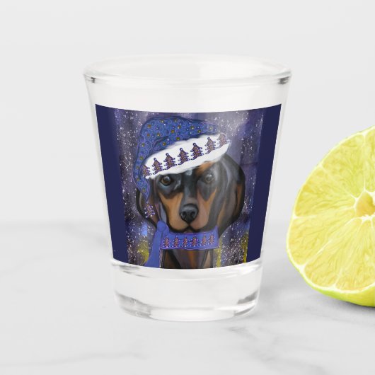 Dachshond  shot glas (Voorkant)