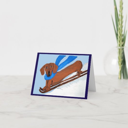Dachshond Skiën (Voorkant)