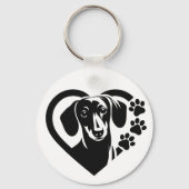 Dachshond Sleutelhanger (Achterkant)
