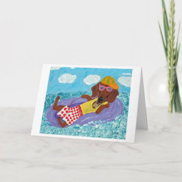 Dachshond Strand Zwerver Kaart