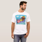 Dachshond Strand Zwerver T-shirt (Voorkant volledig)