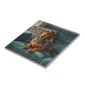 Dachshond Tegeltje (Zijkant)