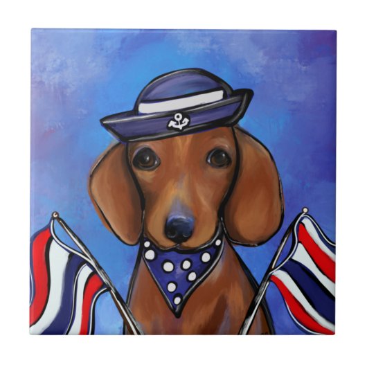 Dachshond    tegeltje (Voorkant)