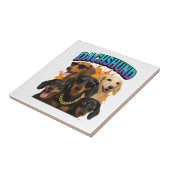 Dachshond Tegeltje (Zijkant)