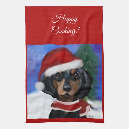 Dachshond Theedoek (Verticaal)