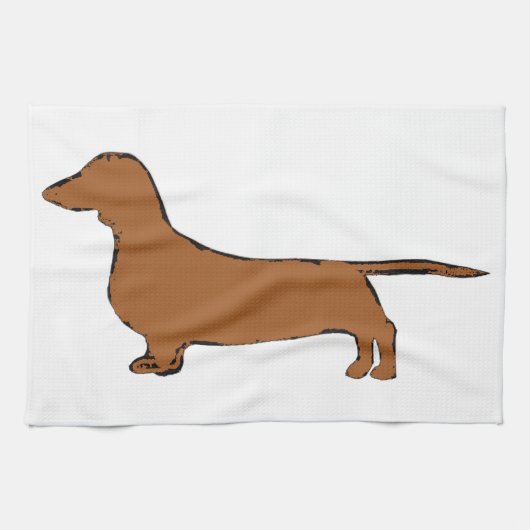 dachshond theedoek (Horizontaal)