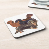 Dachshond Variëteiten Bier Onderzetter (Linkerzijde)