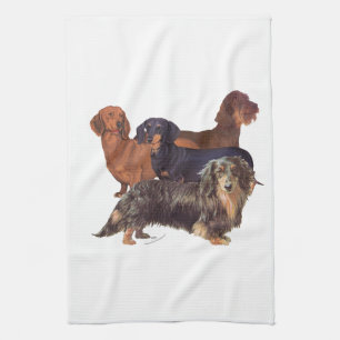 Dachshond Variëteiten Theedoek