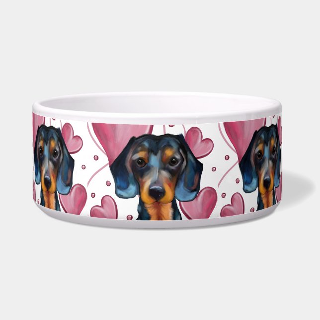 Dachshond   voerbakje (Voorkant)