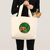 Dachshond Vrede op Aarde Grote Tote Bag (Voorkant (product))