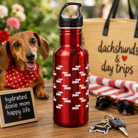 Dachshond Wiener Dog Rood Waterfles