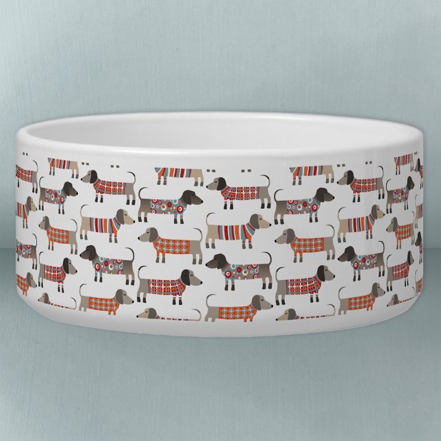 Dachshond worstelhond voerbakje (Creator heeft geüpload)