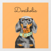 Dachshond Zakelijke Man Raamsticker (Vel)