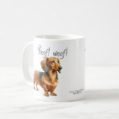 Dachshonden Bruin PERSONALISEER Koffiemok (Voorkant links)