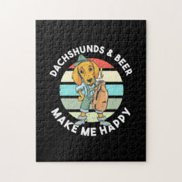 Dachshonden En Bier Maken Me Gelukkig Legpuzzel