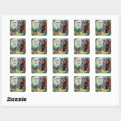 Dachshonden Kunnen Klein Zijn Vierkante Sticker (Vel)