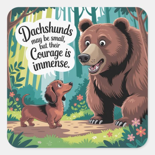 Dachshonden Kunnen Klein Zijn Vierkante Sticker (Voorkant)