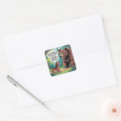 Dachshonden Kunnen Klein Zijn Vierkante Sticker (Envelop)
