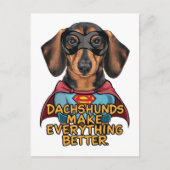 Dachshonden maken alles beter briefkaart (Voorkant)