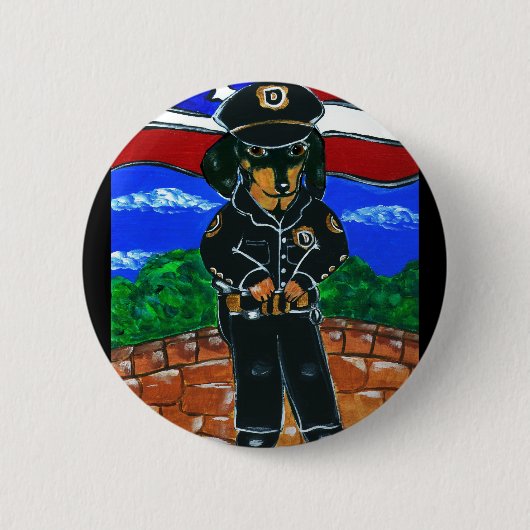 Dachshonden Ronde Button 5,7 Cm (Voorkant)