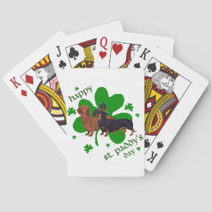 Dachshonden St. Patrick's Day Speelkaarten