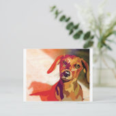 Dachshound mania briefkaart (Staand voorkant)