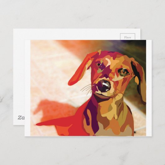 Dachshound mania briefkaart (Voorkant / Achterkant)