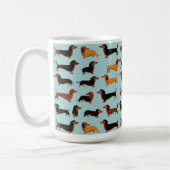 Dachshun Dogs Pattern Mug Koffiemok (Links)