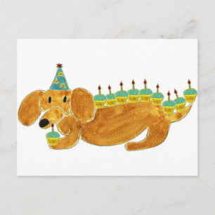 Dachshund 10 Cupcakes Briefkaart