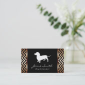 Dachshund 2 | Hondenverzorger Visitekaartje (Staand voorkant)