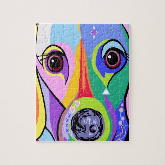 Dachshund 2 legpuzzel (Verticaal)