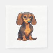 Dachshund 3 servet (Voorkant)