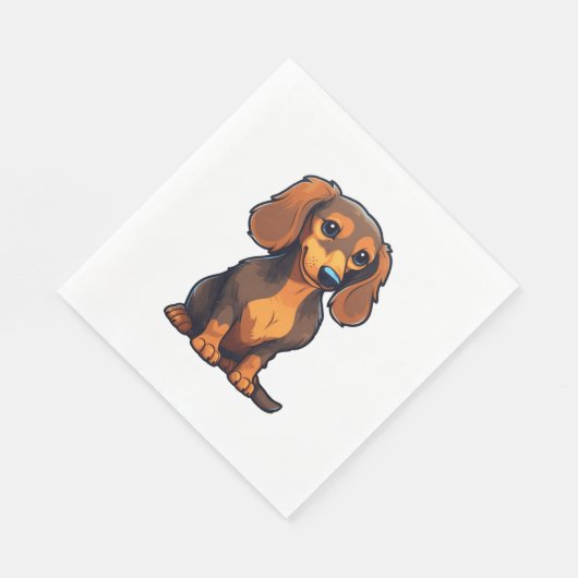 Dachshund 3 servet (Hoek)