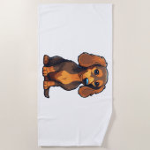 Dachshund 3 strandlaken (Voorkant)