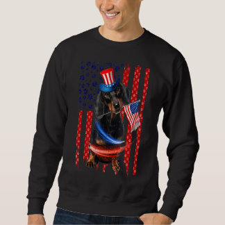 Dachshund 4 juli Dog Mannen Women American Flag Trui