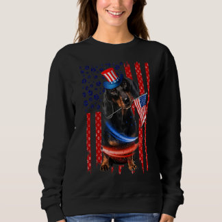 Dachshund 4 juli Dog Mannen Women American Flag Trui