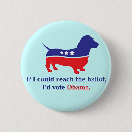Dachshund 4 Obama Ronde Button 5,7 Cm (Voorkant)