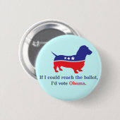 Dachshund 4 Obama Ronde Button 5,7 Cm (Voorkant /achterkant)