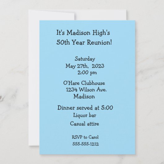 Dachshund 50ste jaar reünie kaart (Achterkant)