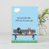 Dachshund 50ste jaar reünie kaart (Staand voorkant)