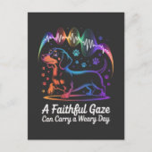 Dachshund A Faithful Gaze Can Carry A Weary Day Feestdagenkaart (Voorkant)