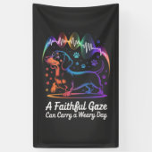 Dachshund A Faithful Gaze Can Carry A Weary Day Spandoek (Verticaal)